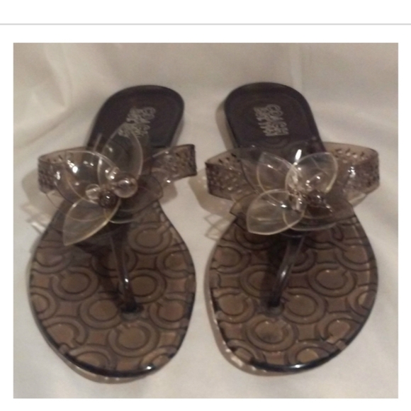 COACH RUBBER SIG C THONG SANDALS SIZE 7 - Picture 4 of 9